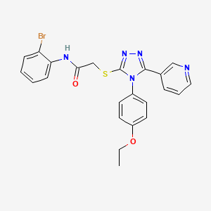 molecular formula C23H20BrN5O2S B12022550 N-(2-bromophenyl)-2-{[4-(4-ethoxyphenyl)-5-(pyridin-3-yl)-4H-1,2,4-triazol-3-yl]sulfanyl}acetamide 