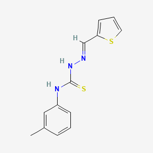 molecular formula C13H13N3S2 B12022582 2-Thiophenecarbaldehyde N-(3-methylphenyl)thiosemicarbazone CAS No. 479055-41-9