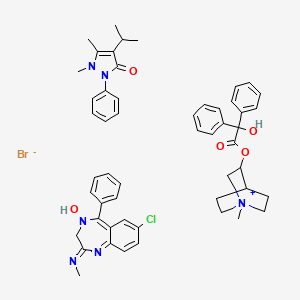 molecular formula C52H58BrClN6O5 B1202260 Dolibrax CAS No. 76404-05-2