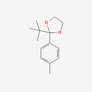 molecular formula C14H20O2 B1202265 2-(1,1-Dimethylethyl)-2-(4-methylphenyl)-1,3-dioxolane CAS No. 91456-99-4