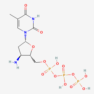 molecular formula C10H18N3O13P3 B1202267 3'-Deoxy-3'-aminothymidine-5'triphosphate CAS No. 90053-16-0