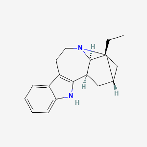 molecular formula C19H24N2 B1202276 (1R,15R,17S,18S)-17-ethyl-3,13-diazapentacyclo[13.3.1.02,10.04,9.013,18]nonadeca-2(10),4,6,8-tetraene CAS No. 481-87-8