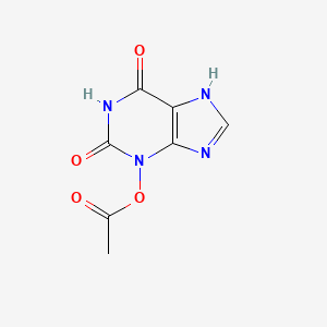 molecular formula C7H6N4O4 B1202295 3-Acetoxyxanthine CAS No. 22052-01-3