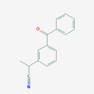 molecular formula C16H13NO B120230 2-(3-Benzoylphenyl)propionitrile CAS No. 42872-30-0