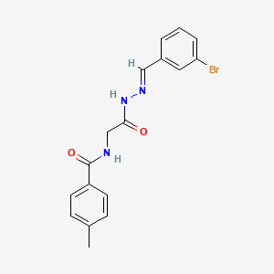 molecular formula C17H16BrN3O2 B12023025 N-(2-(2-(3-Bromobenzylidene)hydrazino)-2-oxoethyl)-4-methylbenzamide CAS No. 767335-51-3