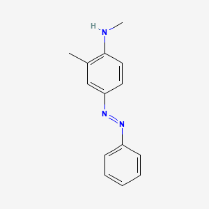 molecular formula C14H15N3 B1202304 3-Methyl-4-methylaminoazobenzene CAS No. 64-01-7