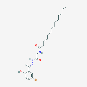 molecular formula C23H36BrN3O3 B12023079 N-[2-[(2E)-2-[(5-bromo-2-hydroxyphenyl)methylidene]hydrazinyl]-2-oxoethyl]tetradecanamide 