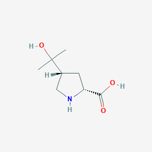 molecular formula C8H15NO3 B120231 (2R,4R)-4-(2-hydroxypropan-2-yl)pyrrolidine-2-carboxylic Acid CAS No. 145452-25-1