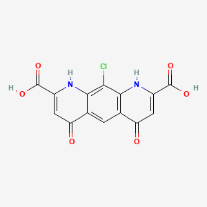 10-Chloro-1,4,6,9-tetrahydro-4,6-dioxopyrido(3,2-g)quinoline-2,8-dicarboxylic acid