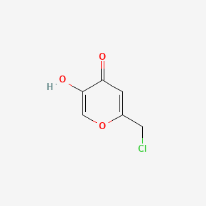 molecular formula C6H5ClO3 B1202319 2-(Chloromethyl)-5-hydroxy-4H-pyran-4-one CAS No. 7559-81-1