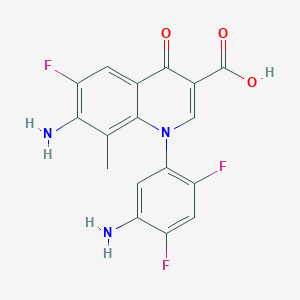 7-Amino-1-(5-amino-2,4-difluorophenyl)-6-fluoro-8-methyl-4-oxo-1,4-dihydroquinoline-3-carboxylic acid