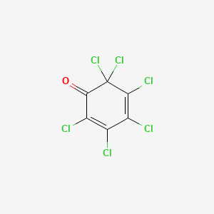 molecular formula C6Cl6O B1202336 2,3,4,5,6,6-Hexachloro-2,4-cyclohexadien-1-one CAS No. 21306-21-8