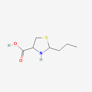 molecular formula C7H13NO2S B1202349 2-propylthiazolidine-4-carboxylic acid CAS No. 4165-34-8