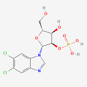 molecular formula C12H13Cl2N2O7P B1202362 5,6-Dichloro-1-(beta-ribofuranosyl)benzimidazole 2'-phosphate CAS No. 75206-89-2