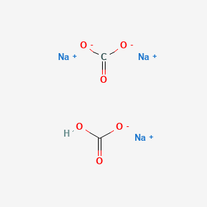molecular formula Na2CO3· NaHCO3· 2H2O<br>C2H5Na3O8<br>Na2CO3.NaHCO3.2H2O<br>C2HNa3O6 B1202372 Sodium sesquicarbonate CAS No. 533-96-0