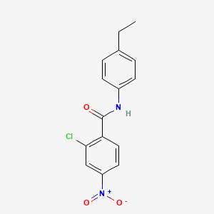 molecular formula C15H13ClN2O3 B12023764 2-chloro-N-(4-ethylphenyl)-4-nitrobenzamide CAS No. 346723-06-6