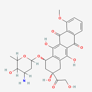 (7S,9S)-7-[(4-amino-5-hydroxy-6-methyl-2-oxanyl)oxy]-6,9,11-trihydroxy-9-(2-hydroxy-1-oxoethyl)-4-methoxy-8,10-dihydro-7H-tetracene-5,12-dione