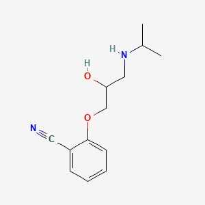 molecular formula C13H18N2O2 B1202393 o-(2-Hydroxy-3-(isopropylamino)propoxy)benzonitrile CAS No. 38555-07-6