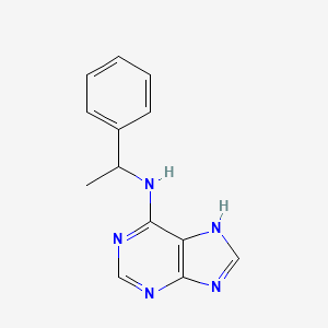 molecular formula C13H13N5 B1202402 N-(1-phenylethyl)-9H-purin-6-amine CAS No. 55553-54-3