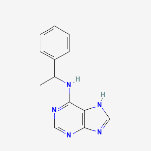 molecular formula C13H13N5 B1202402 N-(1-Phenylethyl)-1H-purin-6-amine CAS No. 55553-54-3