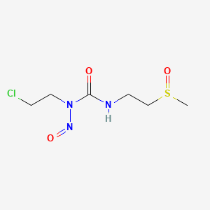 molecular formula C6H12ClN3O3S B1202408 N'-(2-Chloroethyl)-N-(2-(methylsulfinyl)ethyl)-N'-nitrosourea CAS No. 96413-13-7
