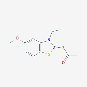 molecular formula C13H15NO2S B120241 1-(3-Ethyl-5-methoxy-1,3-benzothiazol-2-ylidene)propan-2-one CAS No. 300801-52-9
