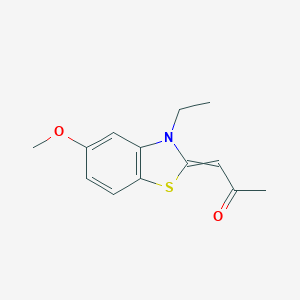molecular formula C₁₃H₁₅NO₂S B120241 (Z)-1-(3-Ethyl-5-methoxy-2,3-dihydrobenzothiazol-2-ylidene)propan-2-one CAS No. 300801-52-9