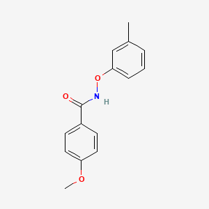 molecular formula C15H15NO3 B1202412 4-Methoxy-n-(3-methylphenoxy)benzamide CAS No. 98242-56-9