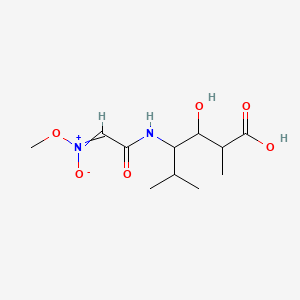 2-[(5-Carboxy-4-hydroxy-2-methylhexan-3-yl)amino]-N-methoxy-2-oxoethanimine oxide