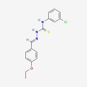molecular formula C16H16ClN3OS B12024243 4-Ethoxybenzaldehyde N-(3-chlorophenyl)thiosemicarbazone CAS No. 769142-64-5