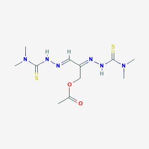 molecular formula C11H20N6O2S2 B120243 Acetyl 2,3-dioxopropanal-di-(4,4-dimethylthiosemicarbazone) CAS No. 140158-63-0