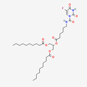 molecular formula C34H56FN3O9 B1202433 1,3-Didecanoyl-2-(6-(5-fluorouracil-1-yl)carbonylamino)glyceride CAS No. 81821-86-5