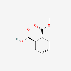 molecular formula C9H12O4 B1202438 (1R,6S)-6-(Methoxycarbonyl)cyclohex-3-enecarboxylic acid CAS No. 88335-93-7