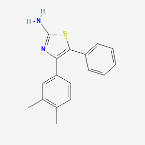 molecular formula C17H16N2S B1202442 4-(3,4-Dimethylphenyl)-5-phenyl-2-thiazolamine 