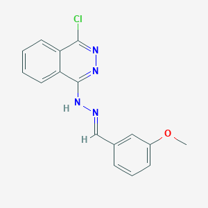 molecular formula C16H13ClN4O B12024436 3-Methoxybenzaldehyde (4-chloro-1-phthalazinyl)hydrazone 