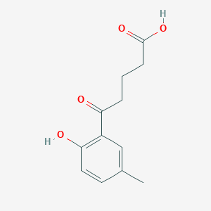 molecular formula C12H14O4 B12024532 5-(2-Hydroxy-5-methylphenyl)-5-oxopentanoic acid CAS No. 4649-01-8