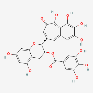 [(2R,3R)-5,7-dihydroxy-2-(2,3,4,5-tetrahydroxy-6-oxobenzo[7]annulen-8-yl)-3,4-dihydro-2H-chromen-3-yl] 3,4,5-trihydroxybenzoate