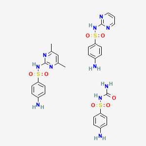 molecular formula C29H33N11O7S3 B1202470 Trisulfamid CAS No. 76902-28-8