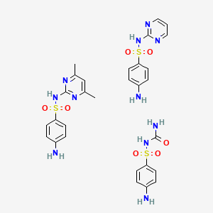 Sulfacarbamide mixture with sulfadiazine and sulfamethazine