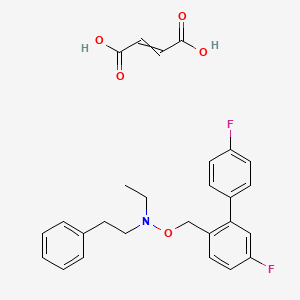 but-2-enedioic acid;N-ethyl-N-[[4-fluoro-2-(4-fluorophenyl)phenyl]methoxy]-2-phenylethanamine