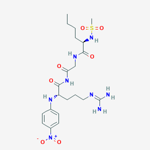 molecular formula C21H34N8O7S B1202473 Methylsulfonylnorleucyl-glycyl-arginine-4-nitroanilide CAS No. 80894-73-1
