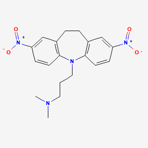 molecular formula C19H22N4O4 B1202475 2,8-Dinitroimipramine CAS No. 80186-88-5