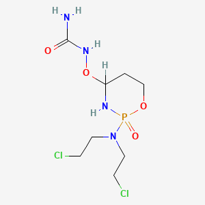 molecular formula C8H17Cl2N4O4P B1202476 4-Ureidooxycyclophosphamide CAS No. 81732-69-6