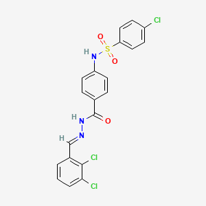 molecular formula C20H14Cl3N3O3S B12024776 4-CL-N-(4-((2-(2,3-Dichlorobenzylidene)hydrazino)carbonyl)PH)benzenesulfonamide CAS No. 765902-07-6