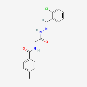 molecular formula C17H16ClN3O2 B12024799 N-(2-(2-(2-Chlorobenzylidene)hydrazino)-2-oxoethyl)-4-methylbenzamide CAS No. 443979-26-8