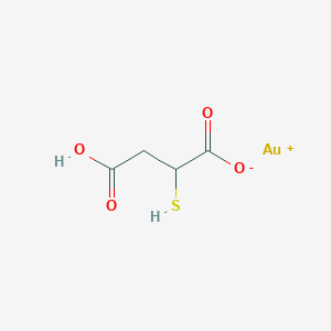 molecular formula C4H5AuO4S B1202480 Gold(1+);4-hydroxy-4-oxo-2-sulfanylbutanoate CAS No. 4846-27-9