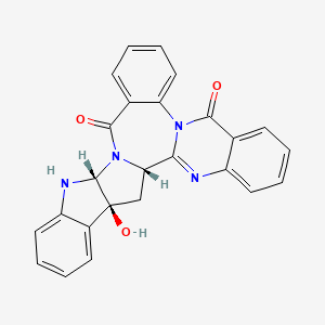 molecular formula C25H18N4O3 B1202490 Asperlicin E CAS No. 93413-05-9