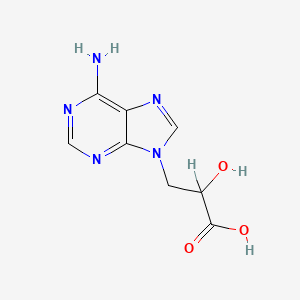 molecular formula C8H9N5O3 B1202491 3-Adenin-9-yl-2-hydroxypropanoic acid CAS No. 94535-32-7
