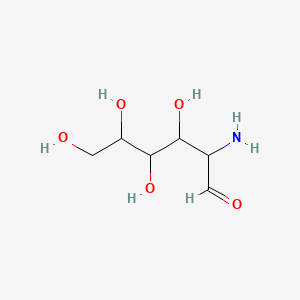 molecular formula C6H13NO5 B1202498 2-Amino-3,4,5,6-tetrahydroxyhexanal CAS No. 6915-39-5