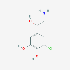 molecular formula C8H10ClNO3 B012025 5-(2-Amino-1-hydroxyethyl)-3-chlorobenzene-1,2-diol CAS No. 103886-94-8